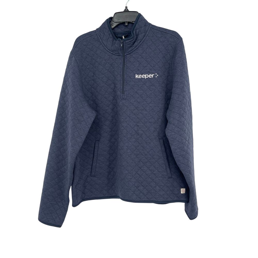 NWT‎ Marine Layer Men's Corbet Quilted Pull Over Navy Heather Size XL